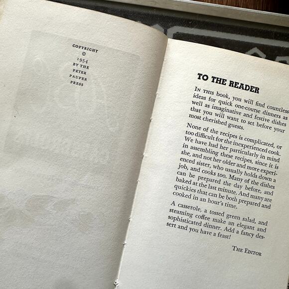 Vintage 1954 The ABC Of Casseroles Small Hardcover Cookbook - Picture 3 of 8